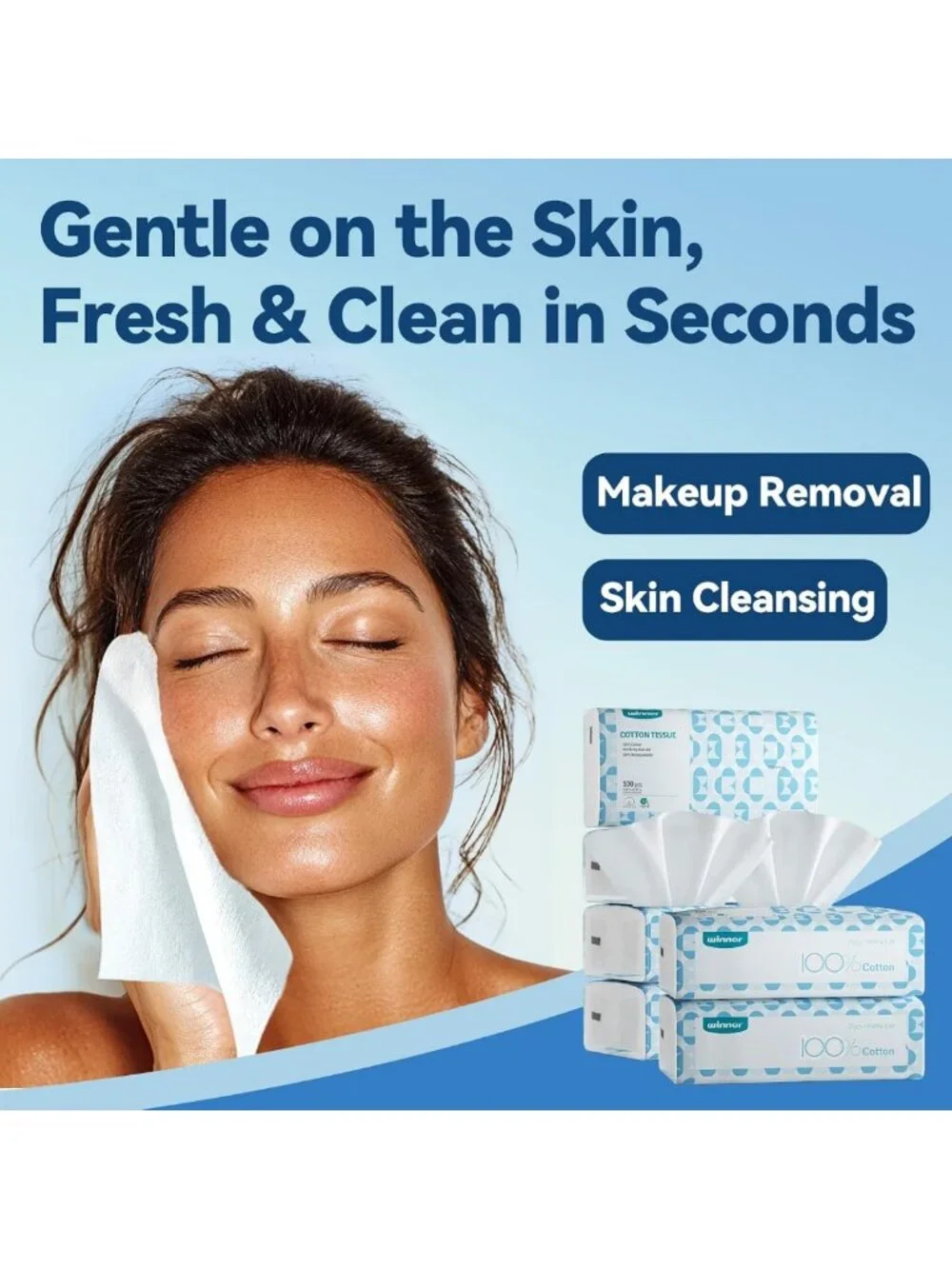 600 Count Disposable Face Towels - Soft 100% Cotton, Perfect for Spa & Travel